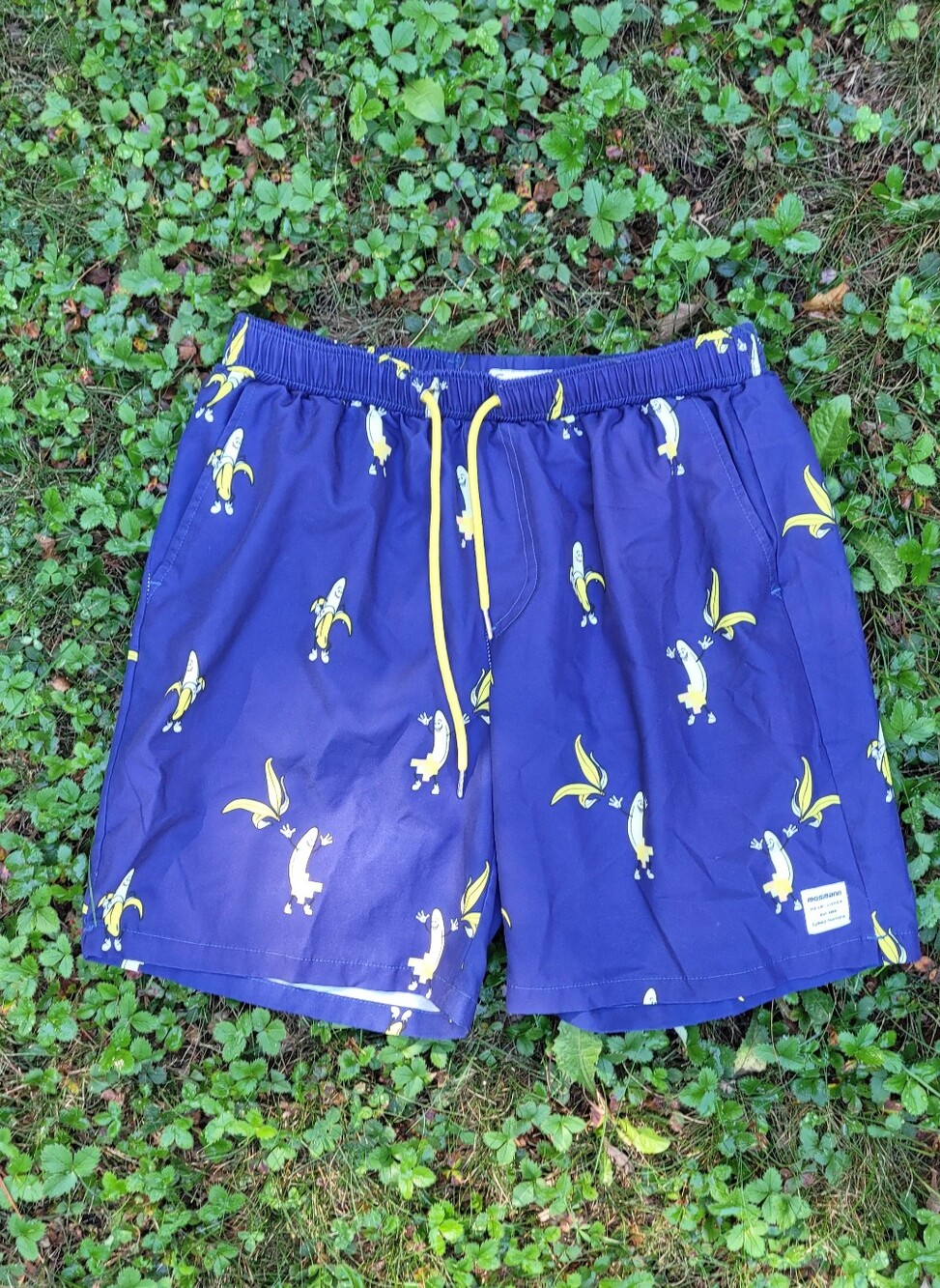 Mosmann Australia Mens Swim Shorts Large Blue Banana Theme
